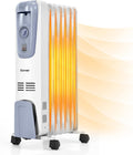 COSTWAY 1500W Oil Heater: Portable & Safe Heating
