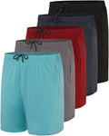 Men's 5 in Inseam Dry-Fit Running Workout Shorts 5-Pack - Pockets