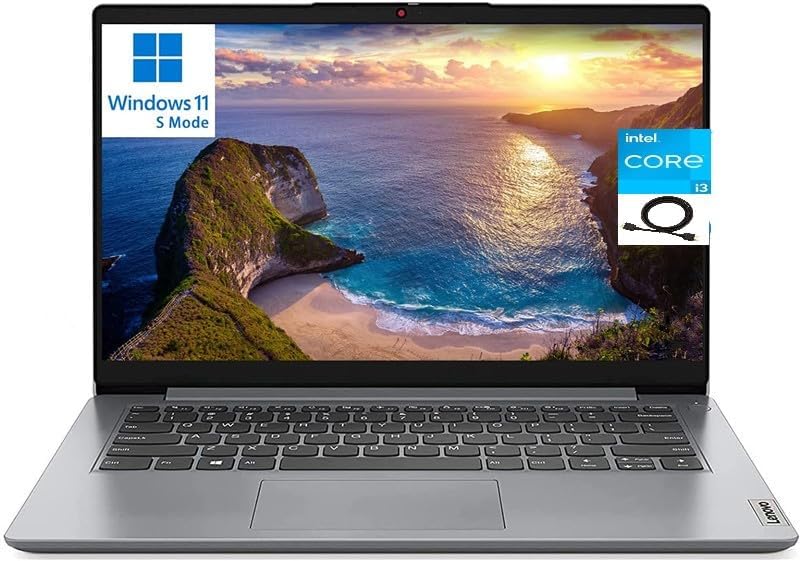 Lenovo IdeaPad 1i Laptop with 14 HD Display and Intel i3 Processor