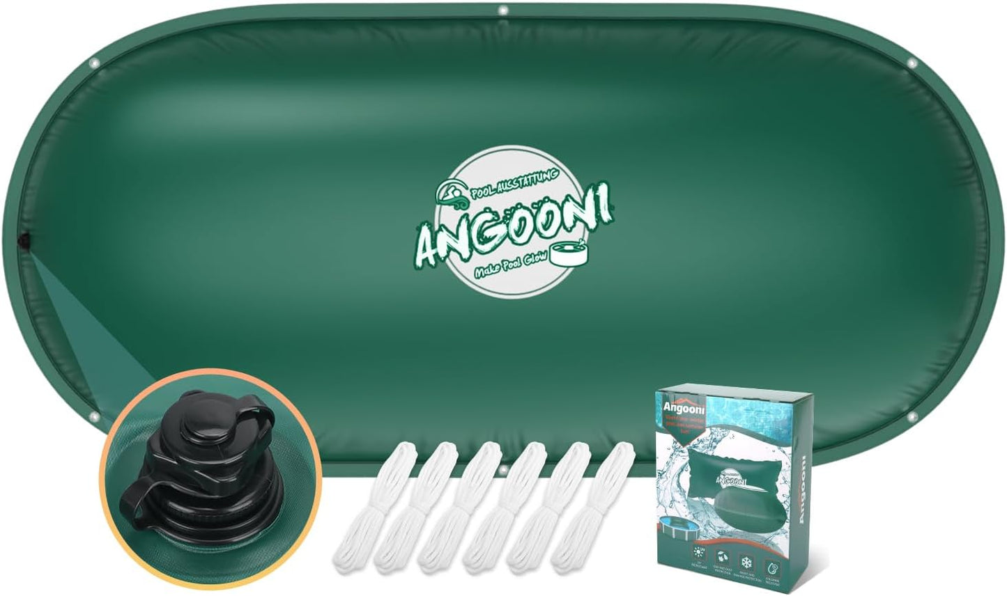 6x10FT Large Oval Pool Pillow for Winter with Sturdy Ropes