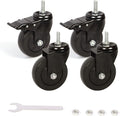 Caster Wheels Set of 4 Heavy Duty 4in Swivel Wheels for Trolleys