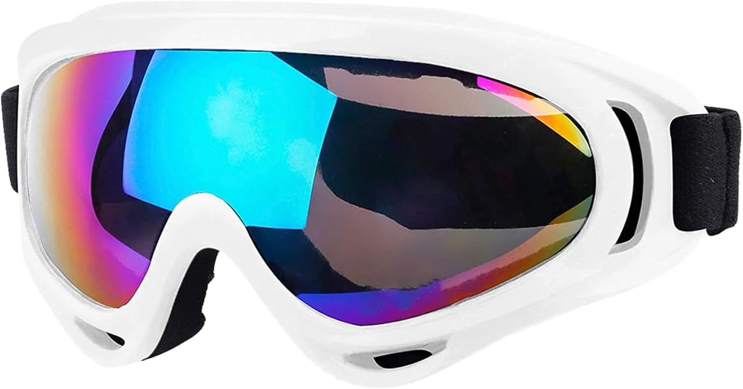 UV Protection Ski Goggles for All Ages (White)