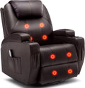 Recliner Chair Swivel Rocker with Massage and Heat - Relaxing Comfort