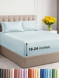 Extra Deep Twin XL Sheet Set Ice Blue - 4 Piece Cooling Fit