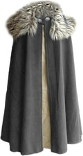 Mens Viking Fur Cloak for Men - Heavyweight Medieval Cape 47-50in