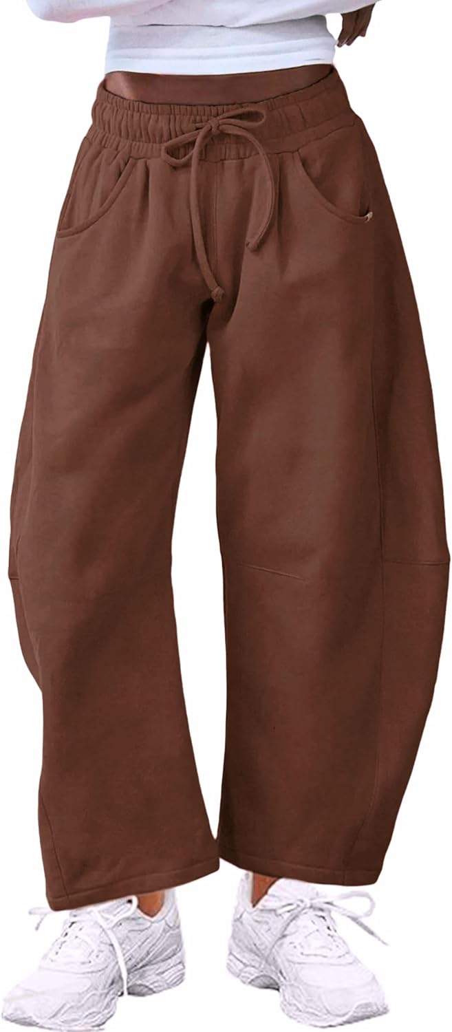 SeekMe Women's Barrel Leg Sweatpants for Comfort and Style