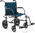 Medline Folding Transport Wheelchair, 12-Inch Wheels, Microban - Mobility & Comfort
