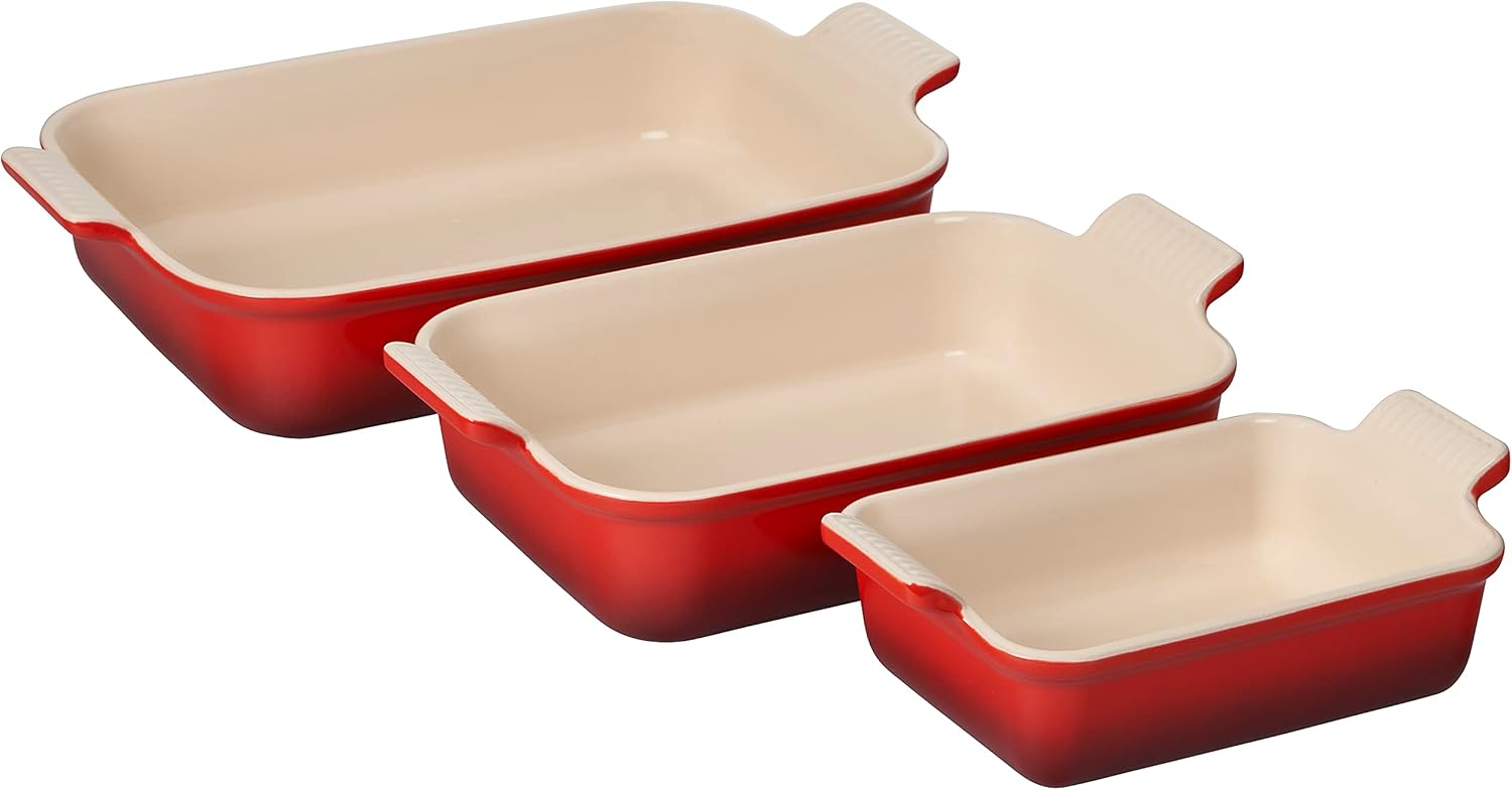 Le Creuset Stoneware Heritage Set 3 Rectangular Dishes Review