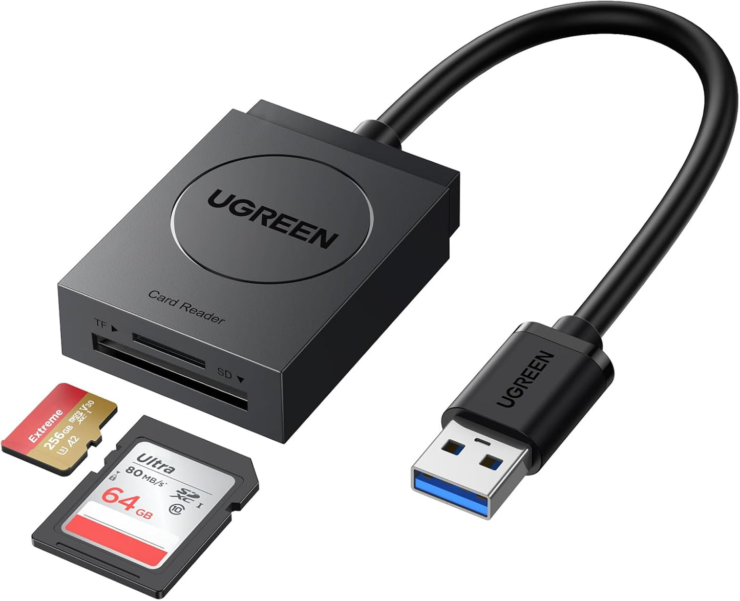 UGREEN Dual Slot USB 3.0 Card Reader: Simultaneous 2 Card Reading