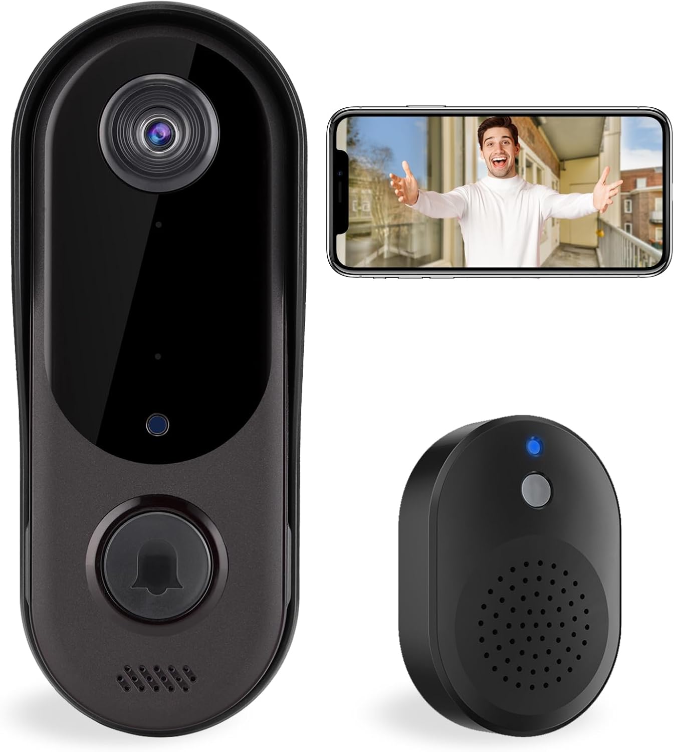 Taishixing Smart WiFi Doorbell Camera - HD Video & Two-Way Audio