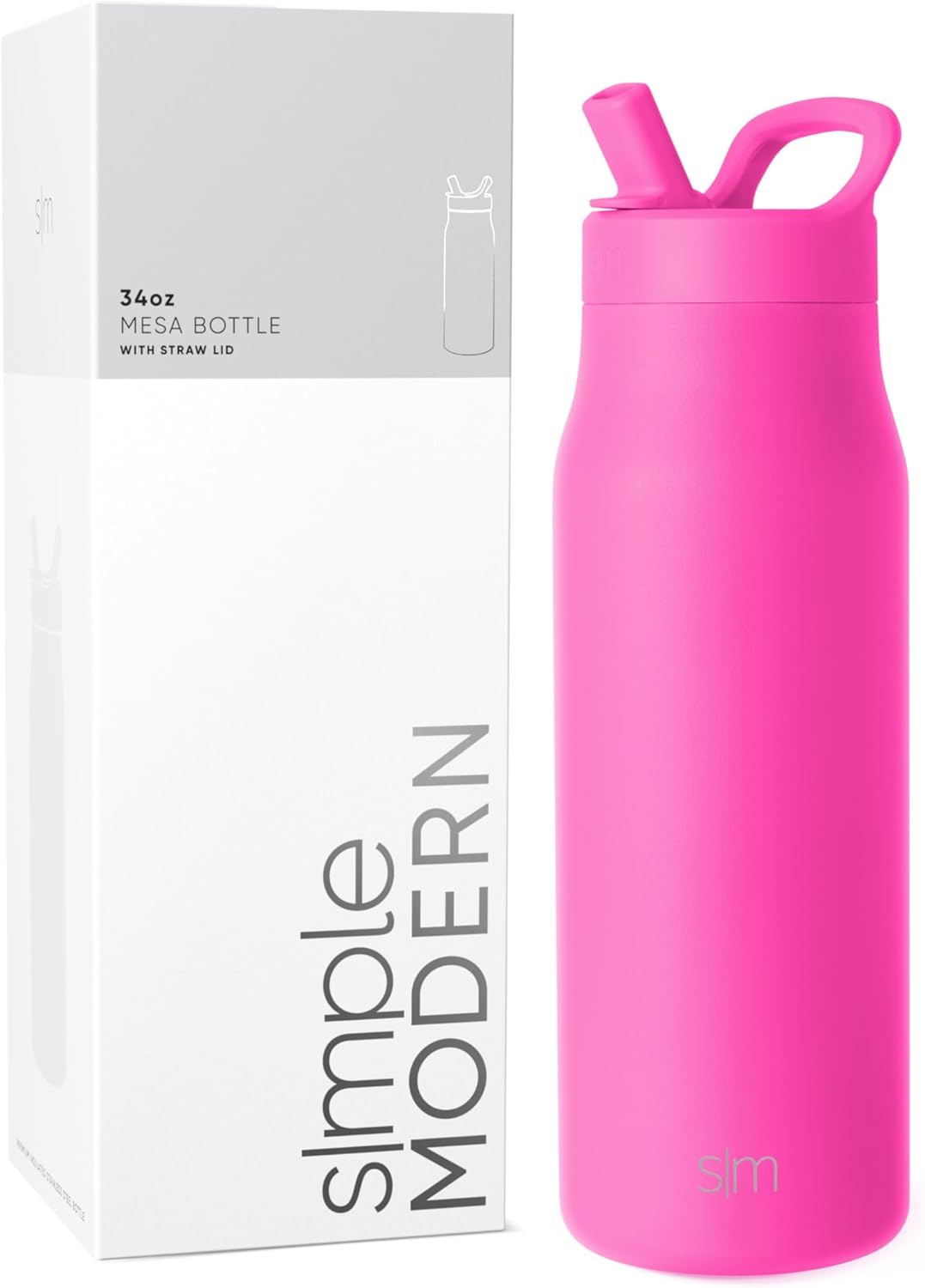 Simple Modern Insulated Water Bottle with Straw Lid for Sports