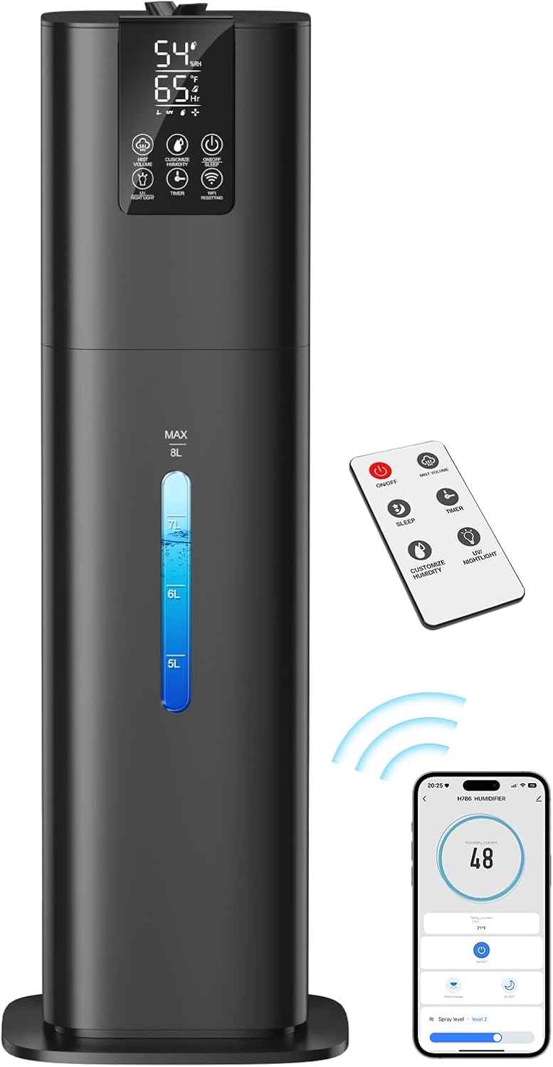 Smart Humidifiers for Large Rooms with Remote Control Features