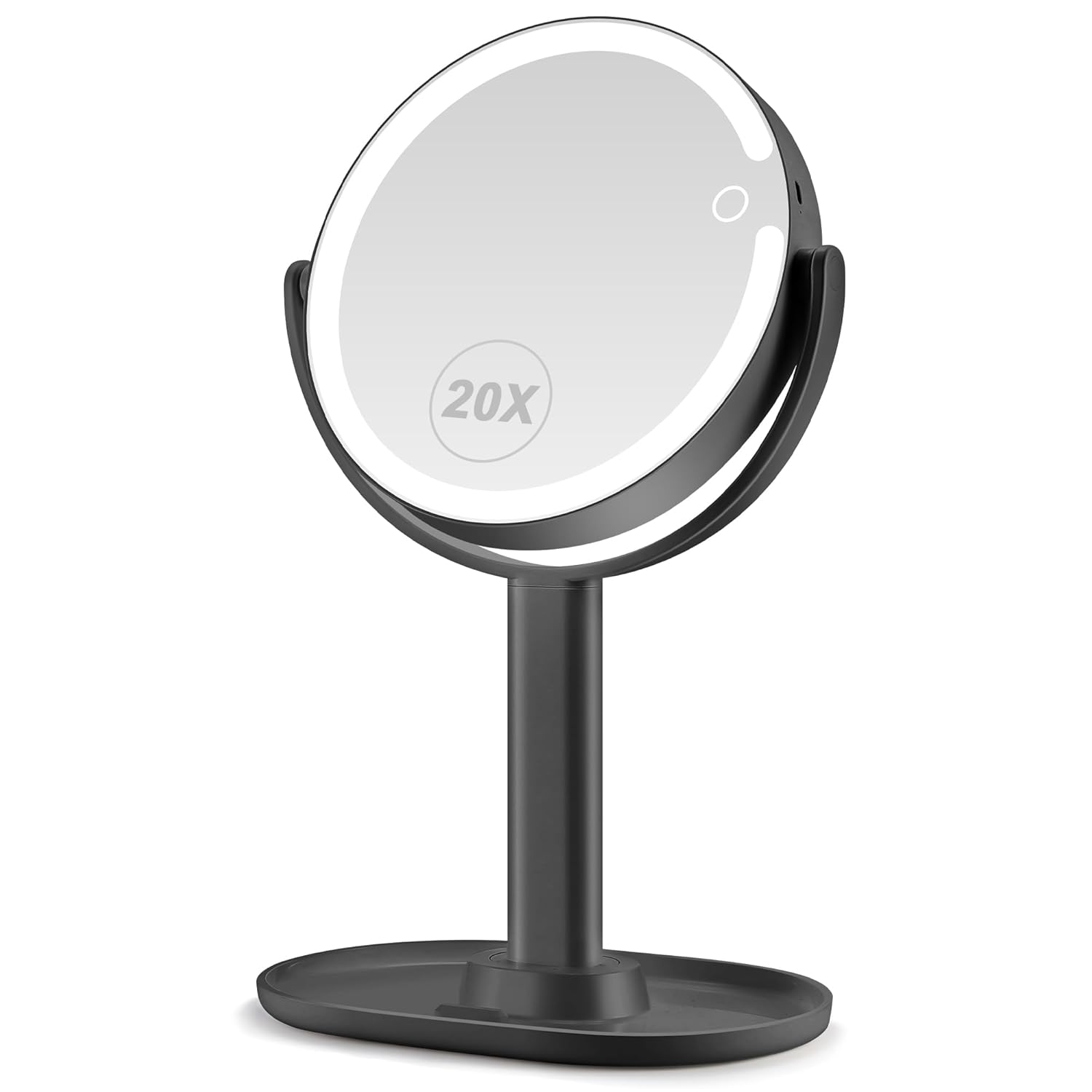 MIYADIVA Lighted Makeup Mirror with 20X Magnification for Detail