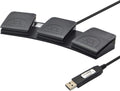Triple USB Foot Pedal Mechanical Switch Control - Programmable Macro