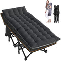 Extra Wide Folding Camping Cot 880 lb Capacity - With Mattress Pad