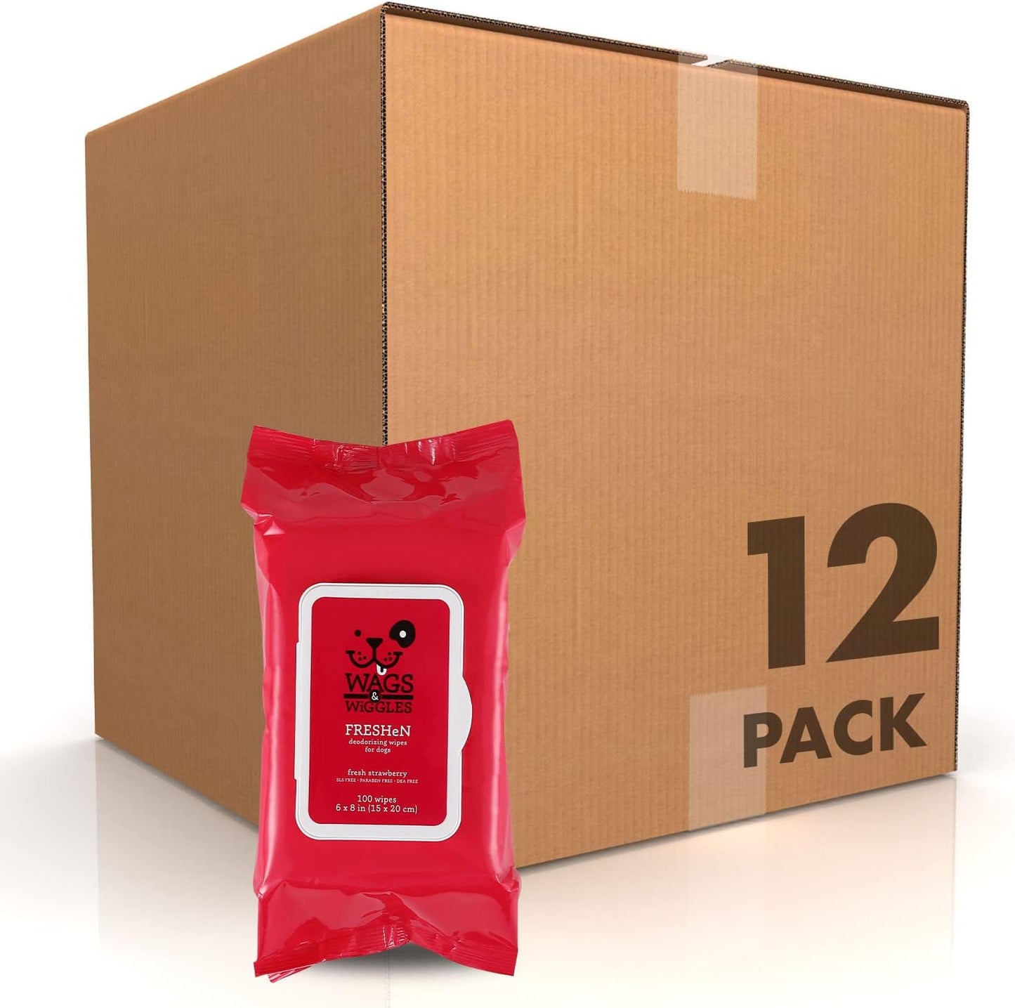 Wags & Wiggles Freshen Deodorizing Wipes for Dogs - 100 Count