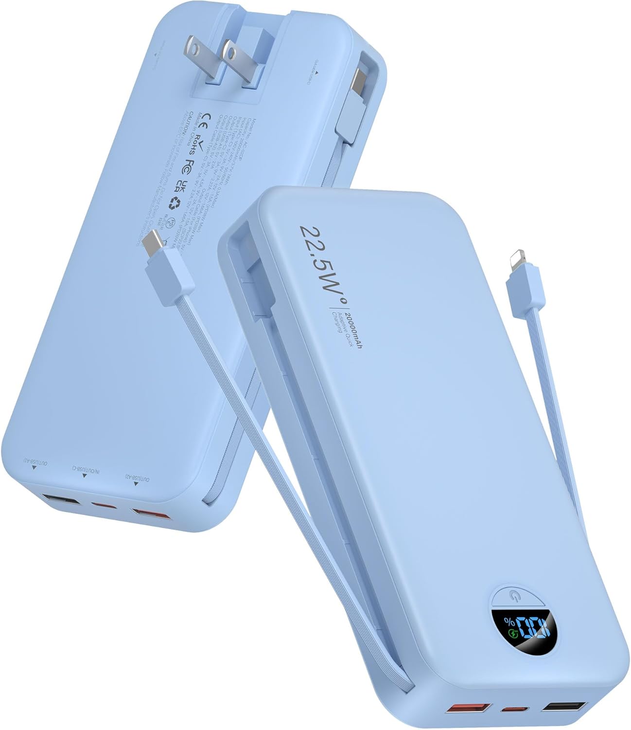 Portable Charger Power Bank 20000mAh with Fast Charging Features