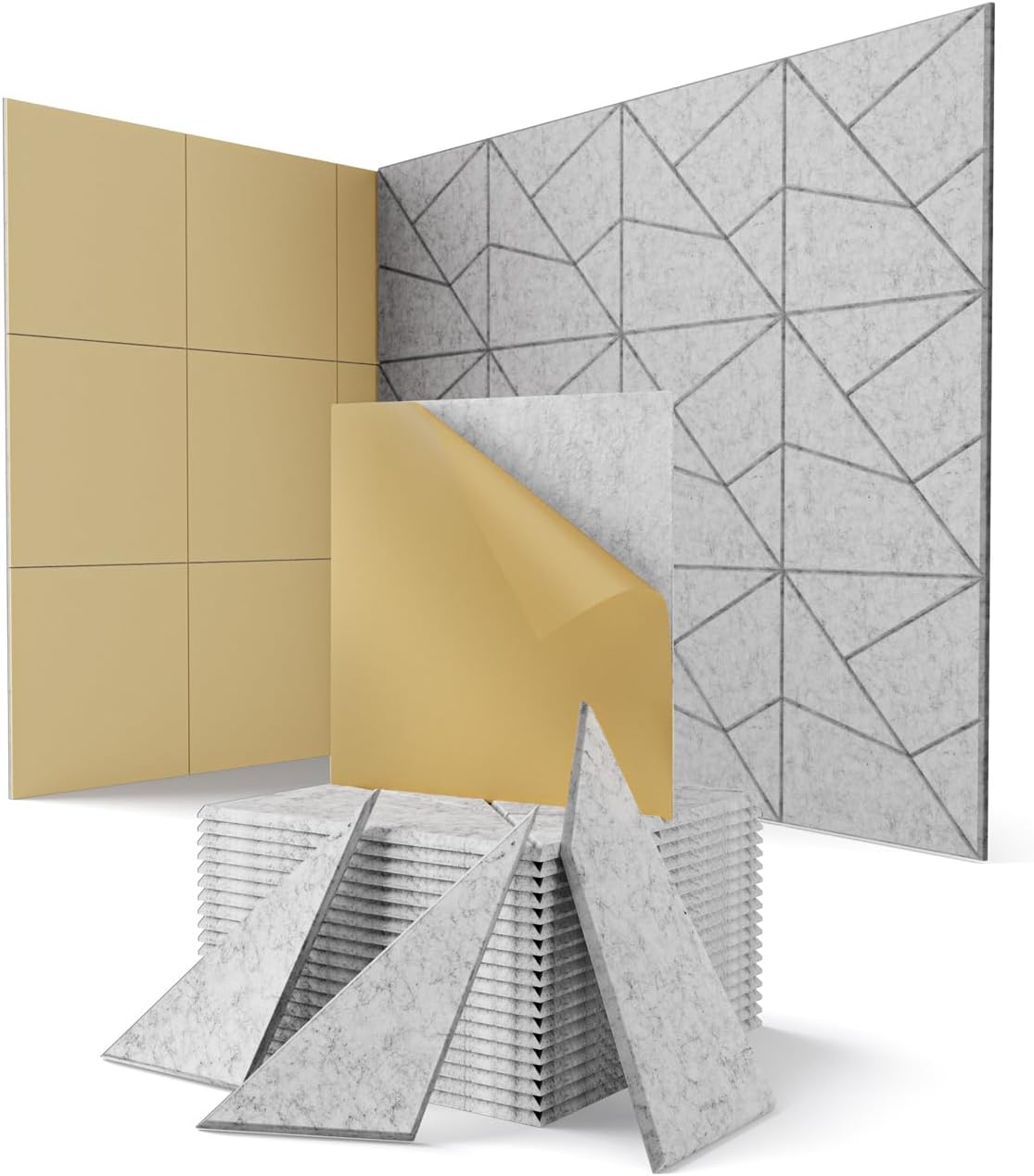 Acoustic Panels 18 Pack for Sound Absorption and Decor Art