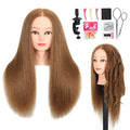 Human Hair Mannequin Head for Cosmetology Practice and Styling
