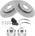TRQ Rear Brake Pad & Rotor Kit Ceramic Compatible with 2012 Volkswagen