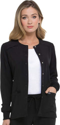 Dickies Scrub Jacket for Women Snap Front Warm-up Jacket
