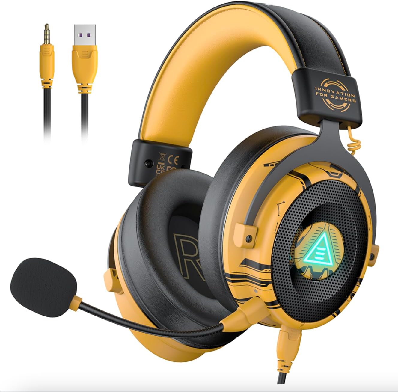 EKSA USB Gaming Headset with 7.1 Surround Sound and Comfort