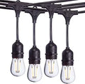 LED Vintage Edison Outdoor String Lights 24 ft - Weatherproof Ambiance