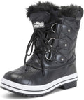 Womens Quilted Short Snow Boots - Warm Waterproof Winter Boot