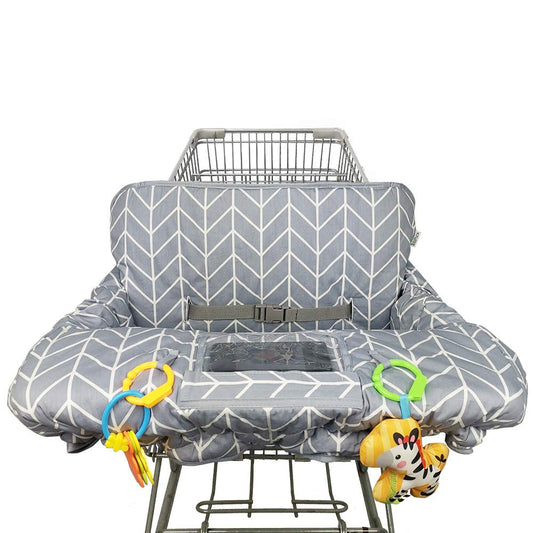Reversible Cotton Baby Shopping Cart Cover - Machine Washable