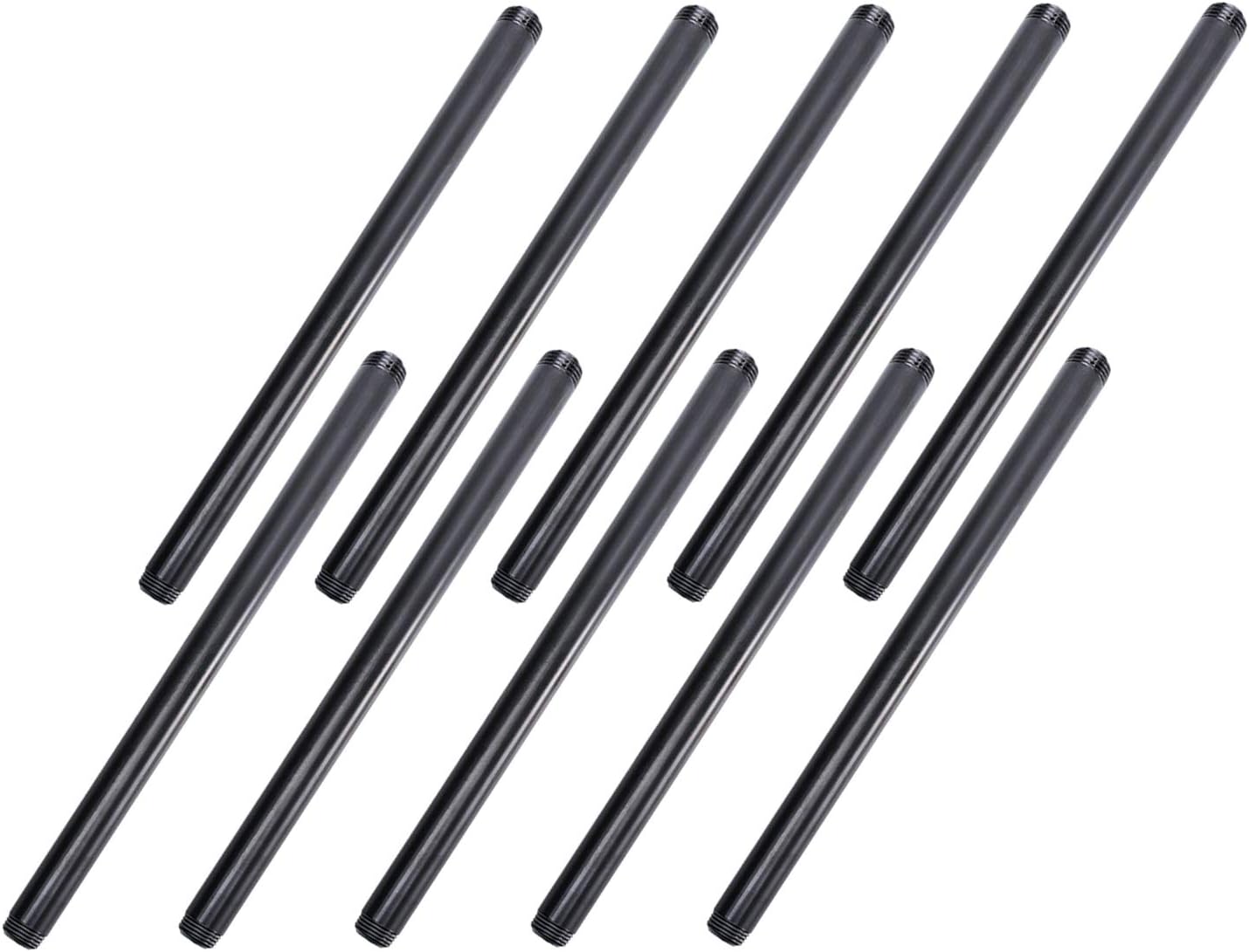 3/4 in x 16 in Black Painted Iron Pipe for DIY Projects