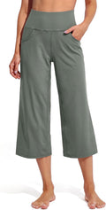 Wide Leg Capri Pants for Women - Breathable Yoga Cropped Fit