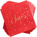 Decorative Love Red Cocktail Napkins - Pack Of 100