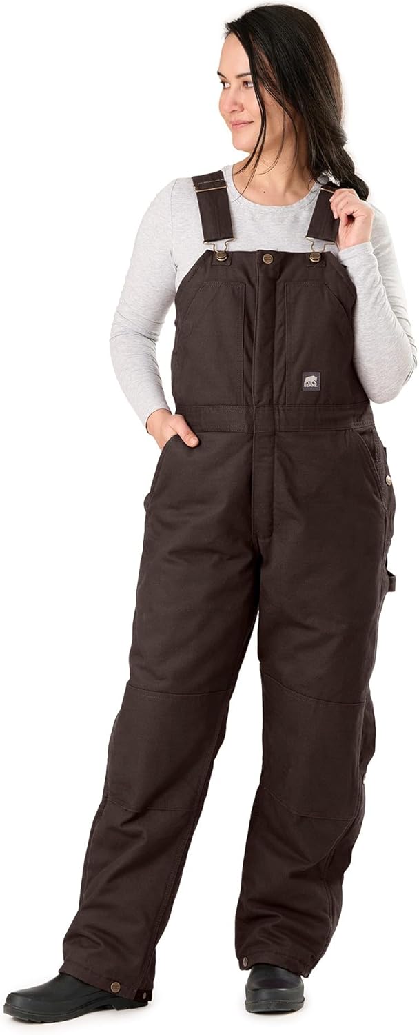 Berne Women's Softstone Duck Insulated Bib Overall for Comfort