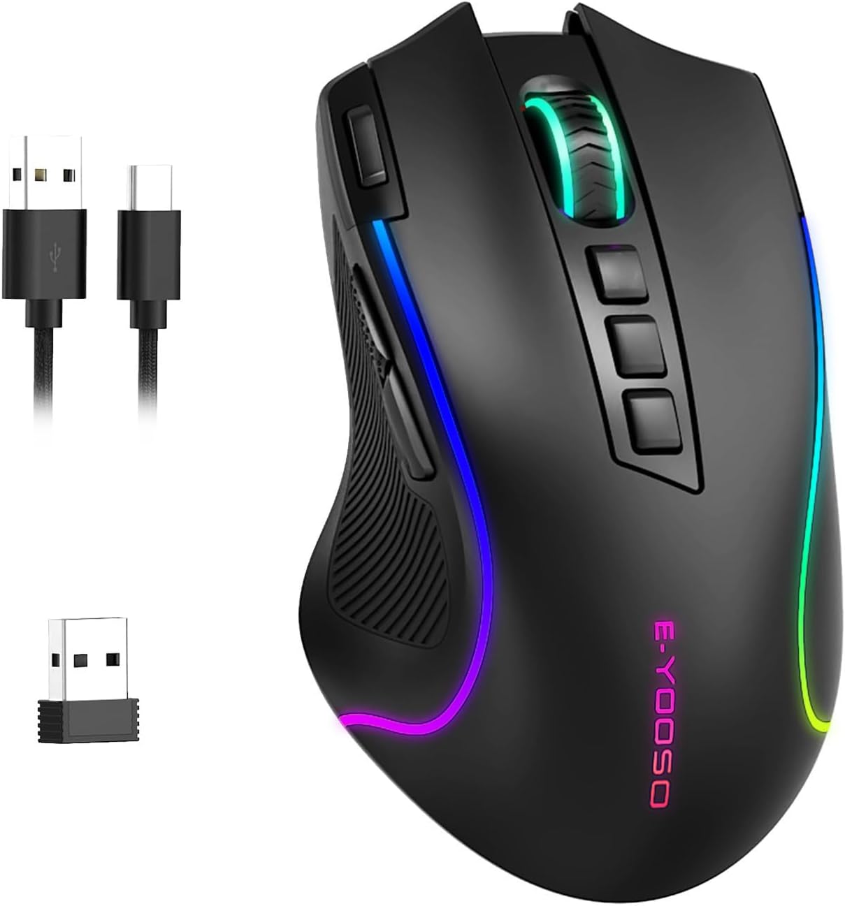 Wireless Gaming Mouse 8000 DPI RGB Backlit