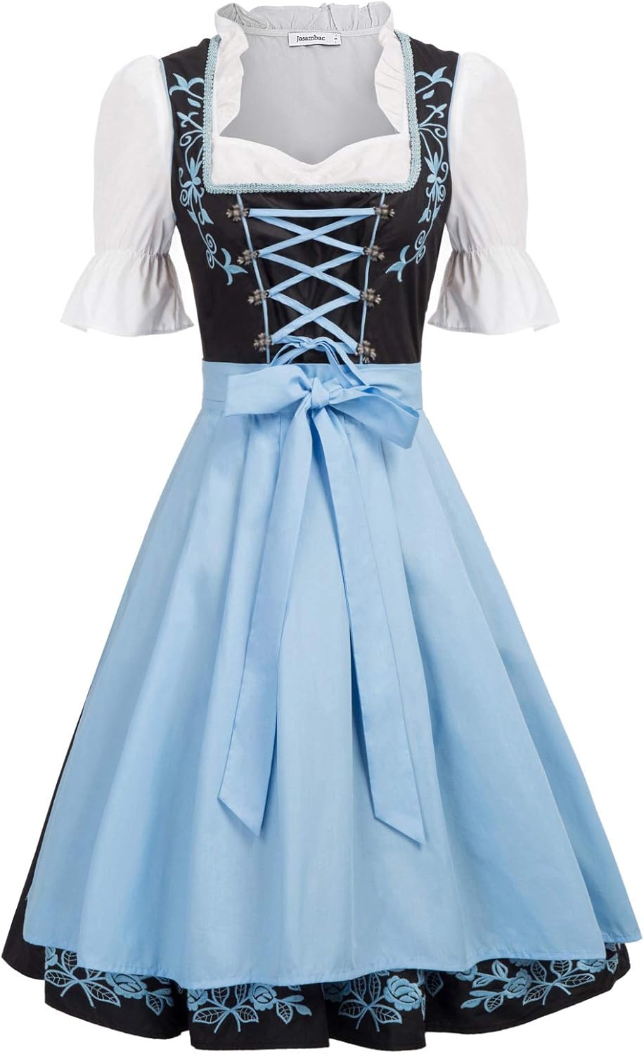 JASAMBAC Women's German Dirndl Dress for Oktoberfest Carnival