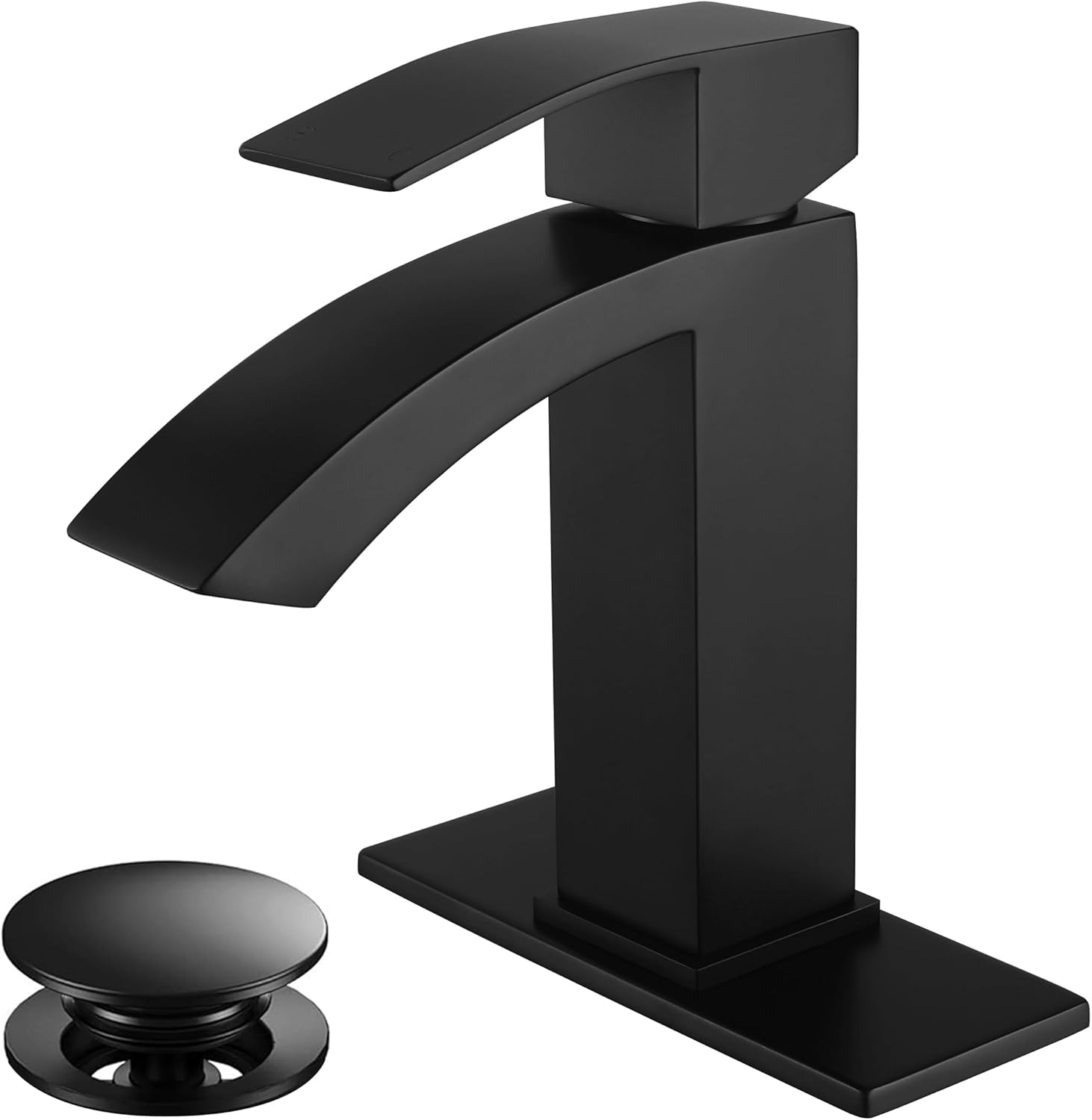 Black Bathroom Faucet with Lead-Free Design for Safety