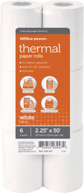 Thermal Paper Rolls 2 1/4ft x 50ft Pack of 6 - Reliable Receipt Paper