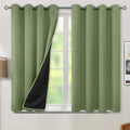 Grass Green Short Blackout Curtains 2-Pack 54in Length - 100% Block