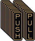 Classic Vertical Push Pull Door Signs - Professional Look for Glass