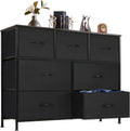 DUMOS Dresser for Bedroom with 7 Drawers and Fabric Bins
