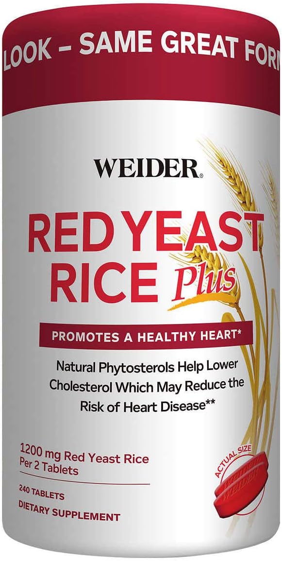 Weider Red Yeast Rice Plus 2-Pack for Heart Health Support