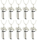 Set of 10 Silver Motorcycle Cremation Urn Necklaces - Custom