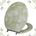 Round Toilet Seat Natural Wood with Zinc Alloy Hinges for Style