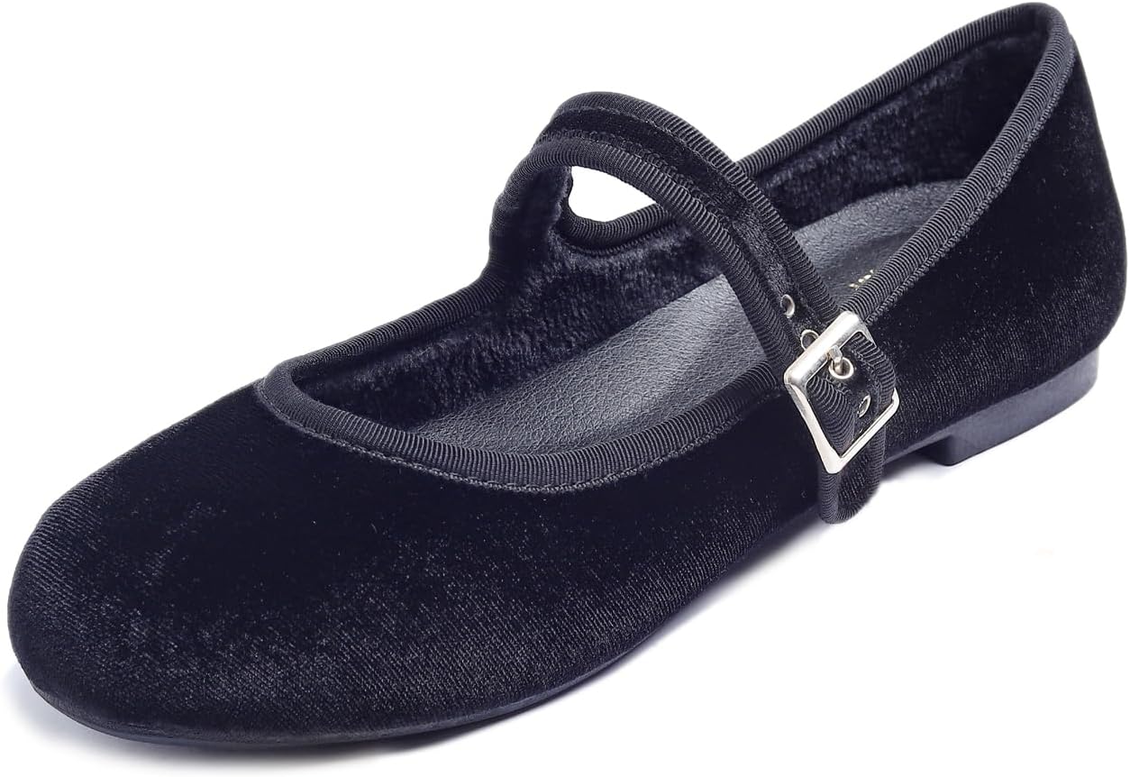 FEVERSOLE Women's Soft Cushion Extra Padded Mary Jane Flats