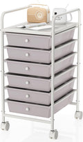 6-Tier Utility Cart with 6 Drawers for Home and Office Use