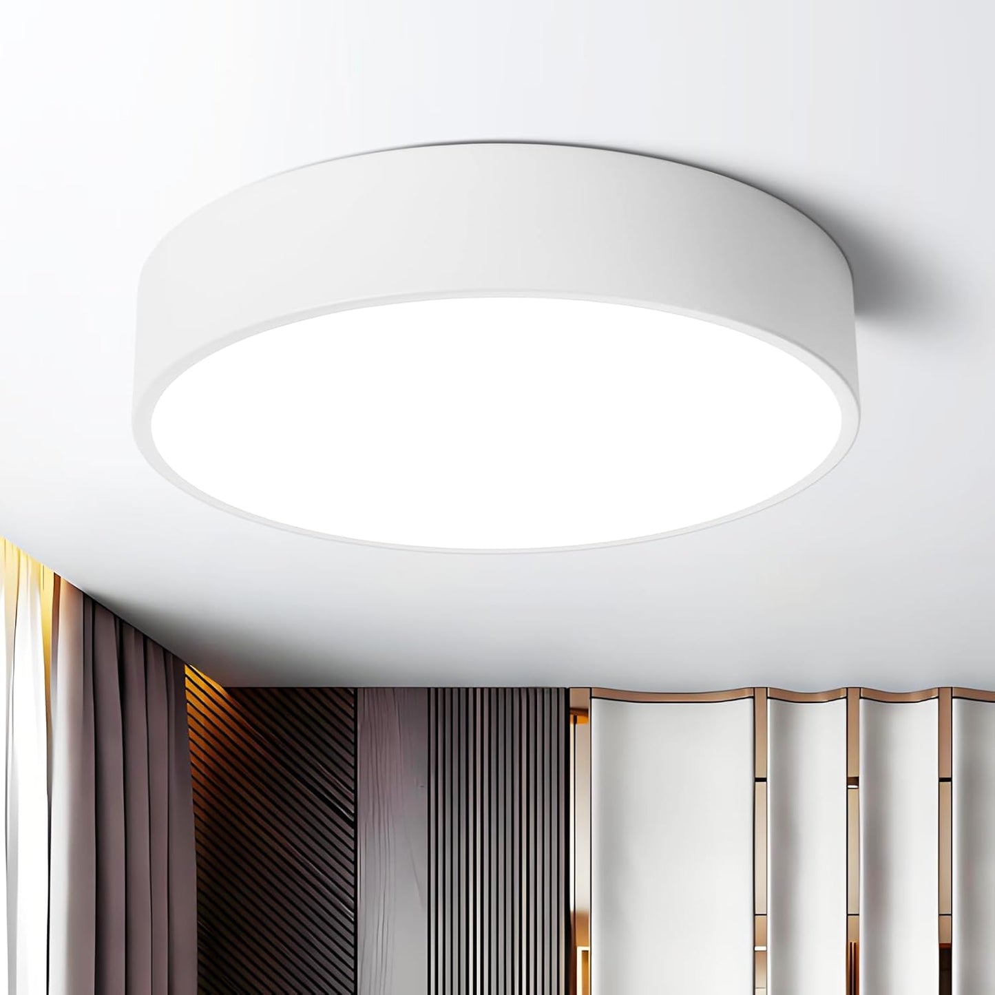 Dimmable LED Flush Mount Ceiling Light Fixture for Modern Homes