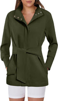 ANRABESS Women's Belted Long Sleeve Wrap Trench Coat - Versatile Fall