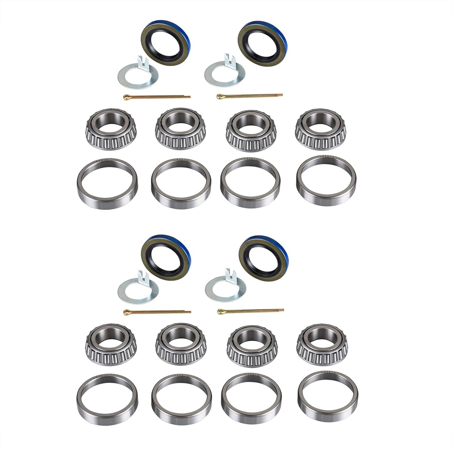 Pack of 4 Trailer Axle Hub Wheel Bearing Kits for 1ft' Axles