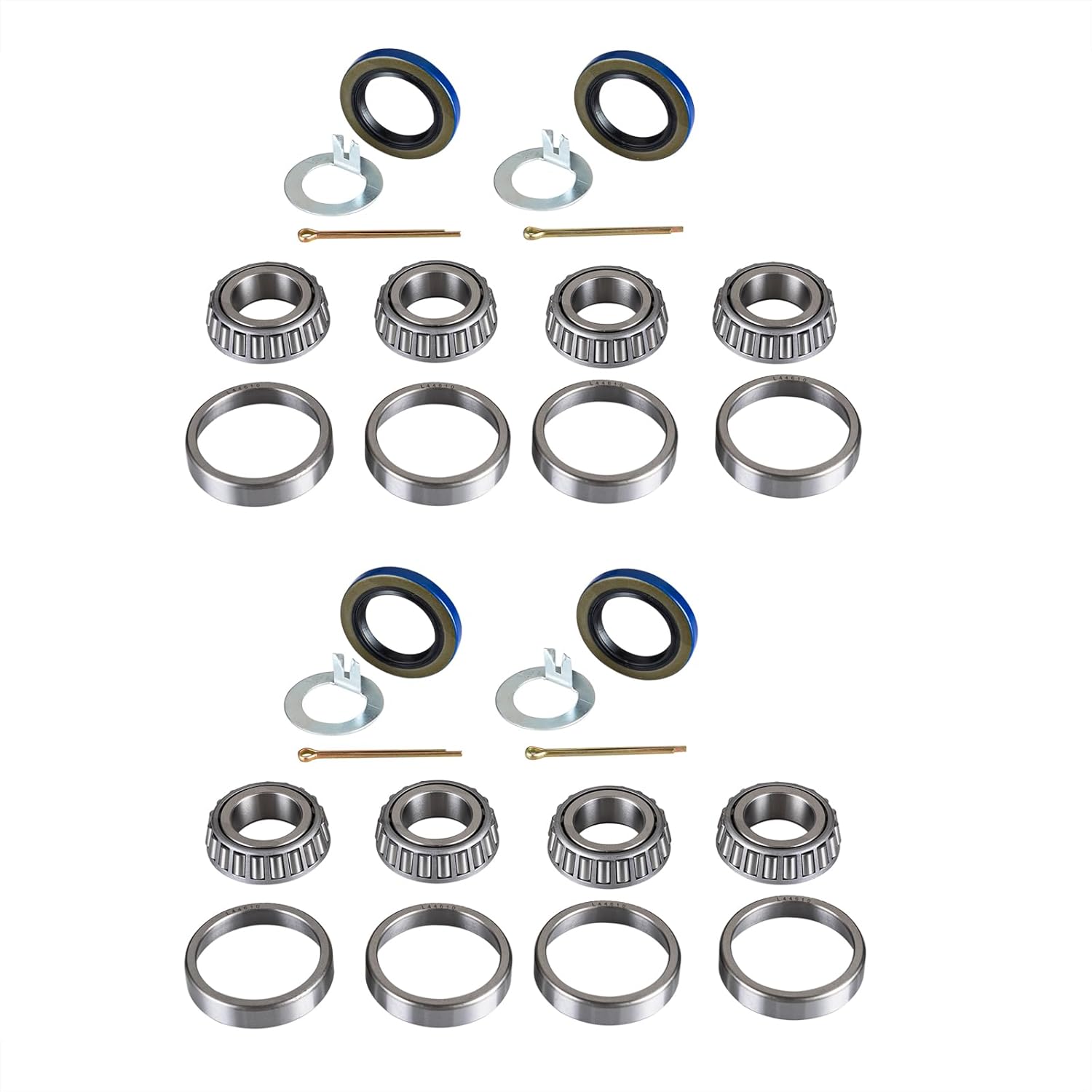 Pack of 4 Trailer Axle Hub Wheel Bearing Kits for 1ft' Axles
