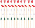 JIELUO Xmas Tree Snack Picks: Festive Food Decor 100pc